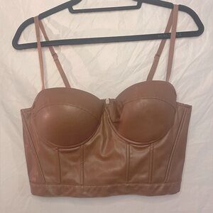 Brown corset top